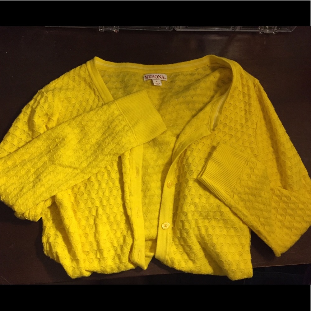 Yellow Knitted Merona Cardigan